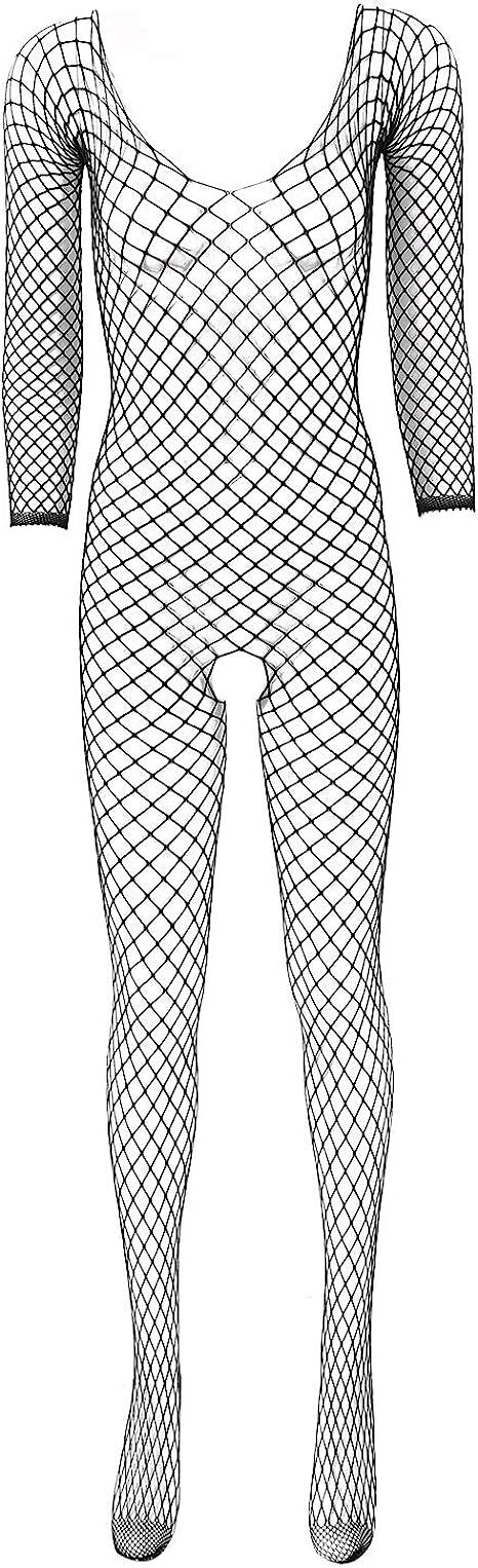 crotchless fishnet bodystocking|Amazon.com: Fishnet Bodysuit For Women.